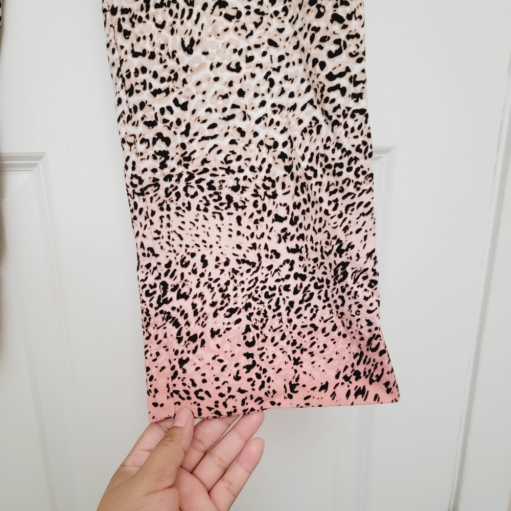 Zac And Rachel leopard/animal print pull-on pants in pink - Picture 6 of 9